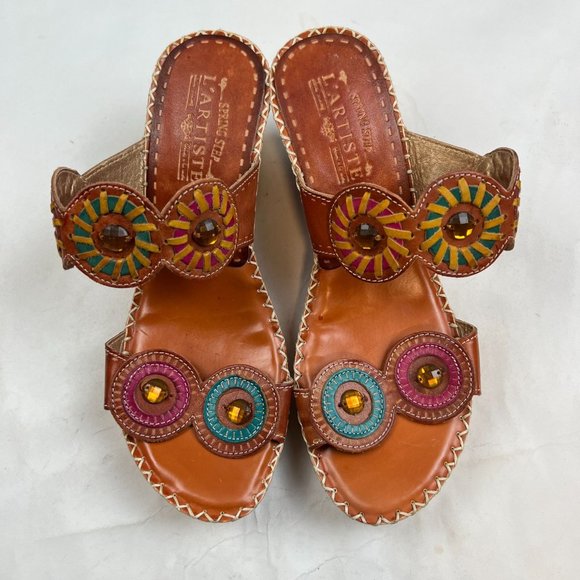 Spring Step L’Artiste Taffy-Cam Wedge size 40 US 9 - Picture 1 of 8